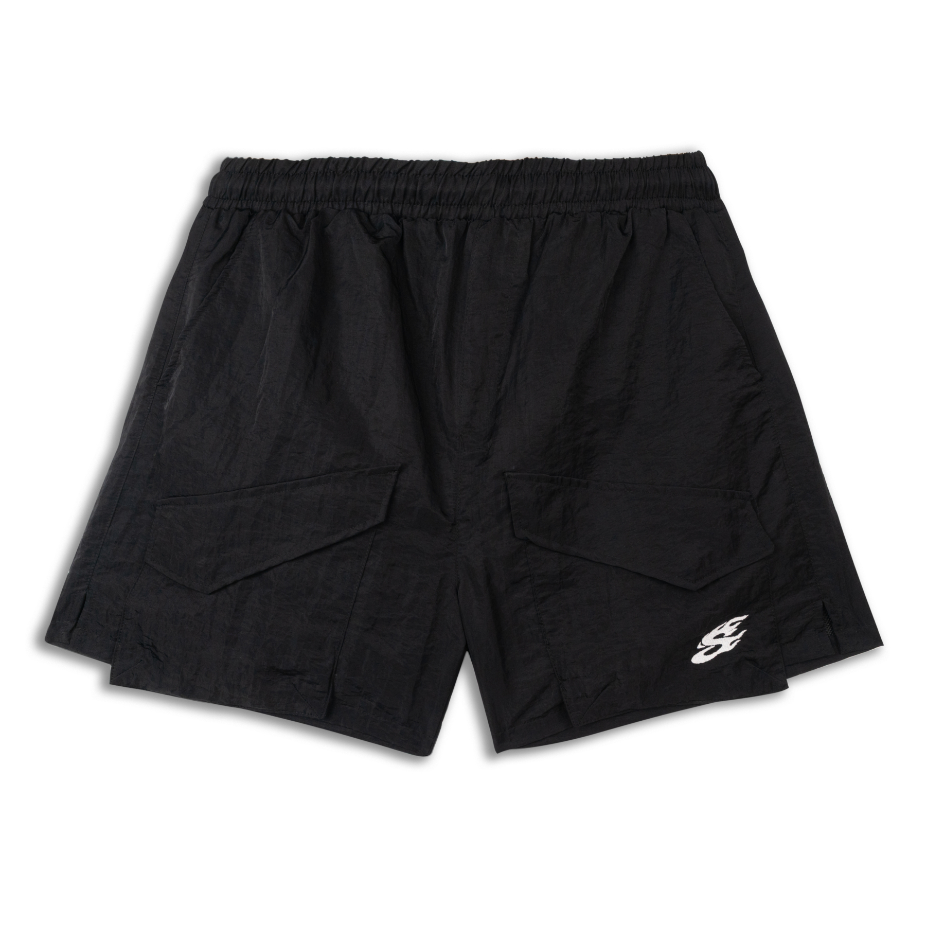 POCKET NYLON SHORT IN BLACK