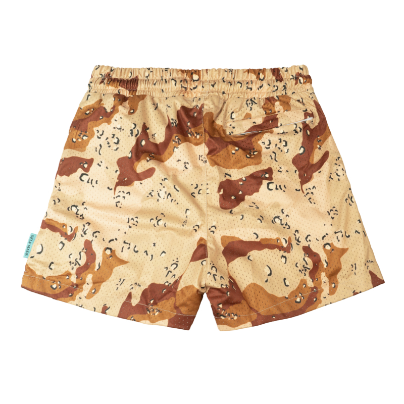 CAMO MESH SHORT IN BEIGE