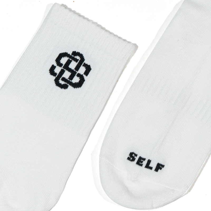 LOGO SOCKS IN WHITE (1 PACK/3 PAIRS)