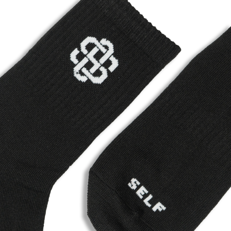 LOGO SOCKS IN BLACK (1 PACK/3 PAIRS)